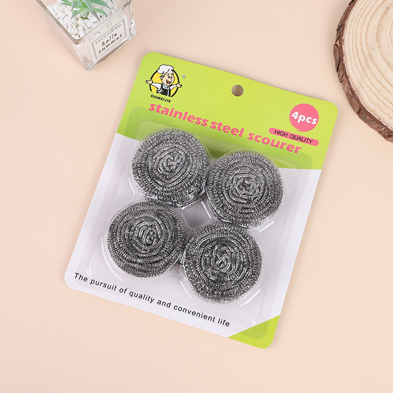 2 suction cards, 3 steel wire balls, 4 steel wire balls, kitchen stainless steel cleaning balls, steel wire dishes, pot brushes, cleaning ball sets