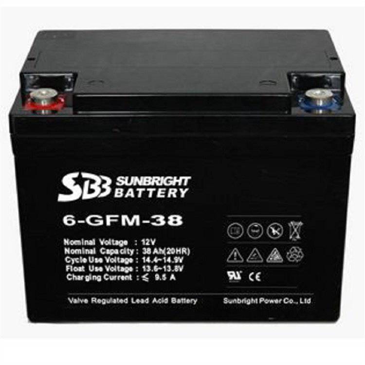 SBB蓄电池6-GFM-38圣豹免维护电池12V38AH UPS后备电源