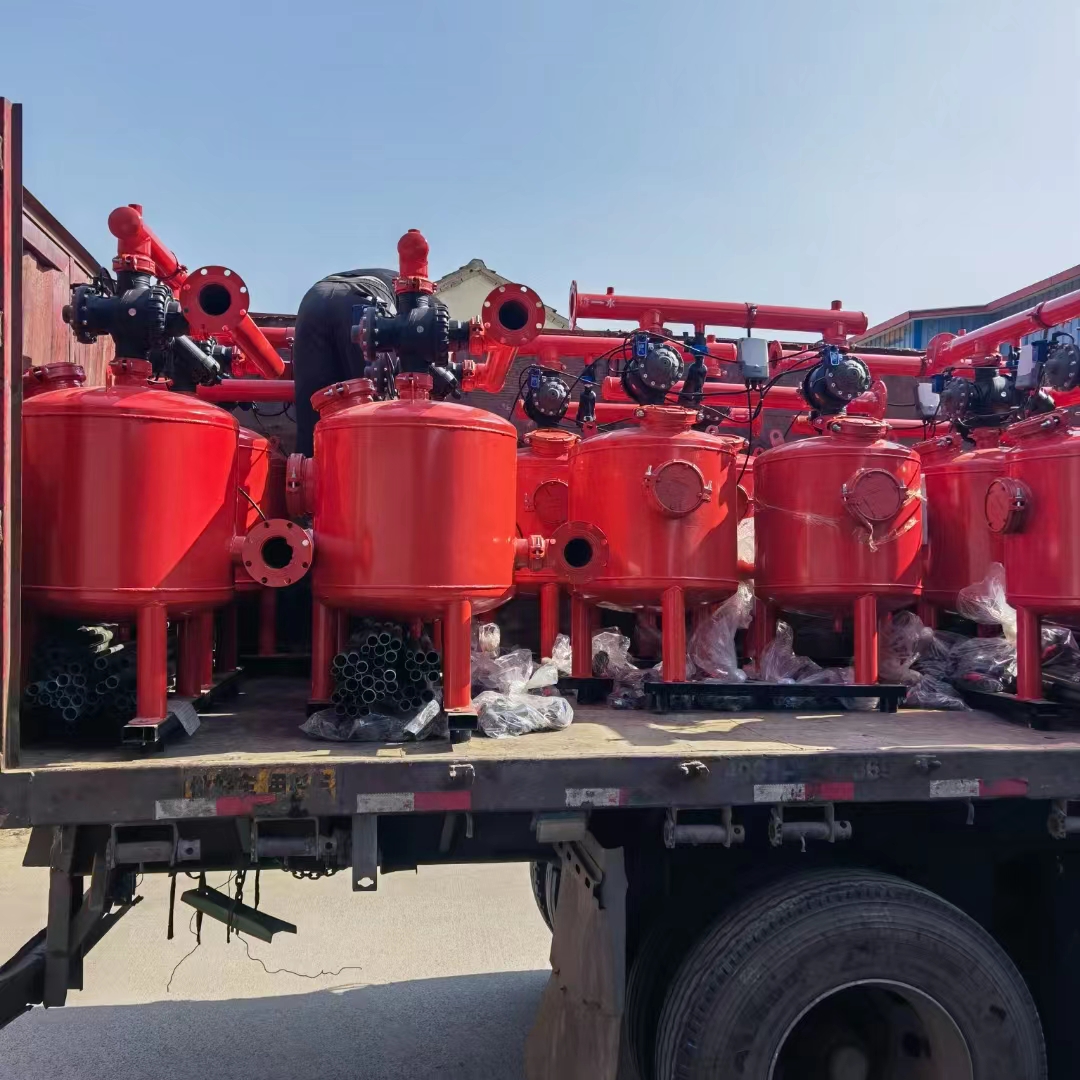 Sand and gravel filter, fully automatic backwashing, quartz sand laminated centrifugal irrigation equipment, agricultural river water, well water filtration