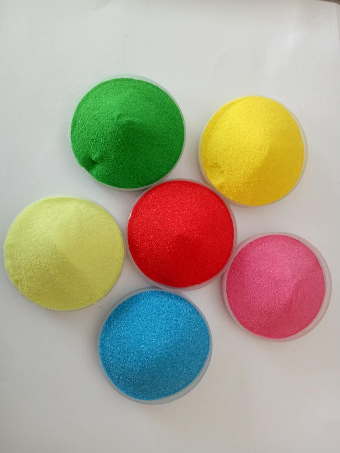 Dyed colored sand for children's entertainment sand pavement construction, sintered colored sand support customization