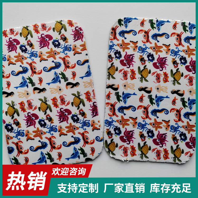 Libaijia printed lycra bag with transfer printed fabric, customized SCR material as needed