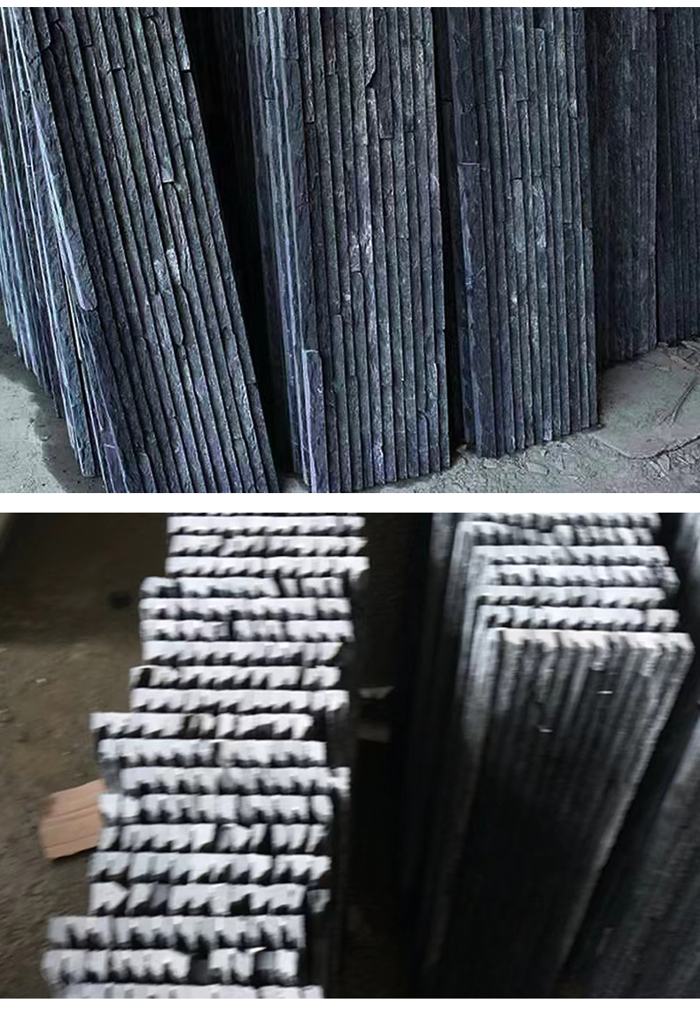 Natural bluestone slate, flowing water slate, black water curtain wall, indoor wall stone, antique mesh pasting stone, cultural stone wall brick