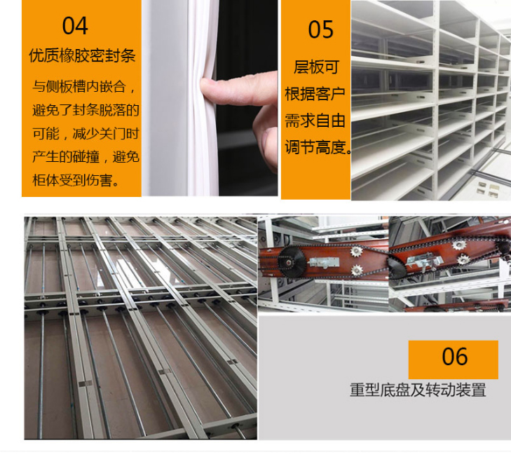 The electric dense rack is easy to open and close, with good decorative and protective performance. It is easy to access, safe, and convenient. 900 * 560 * 2400mm