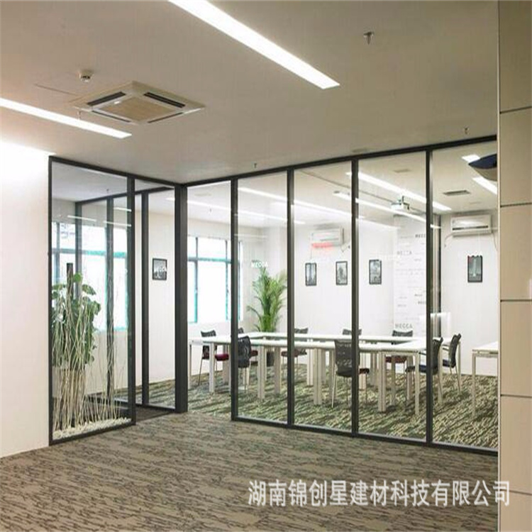 Office glass partition wall, double glass louver partition, hotel office glass partition, fireproof partition