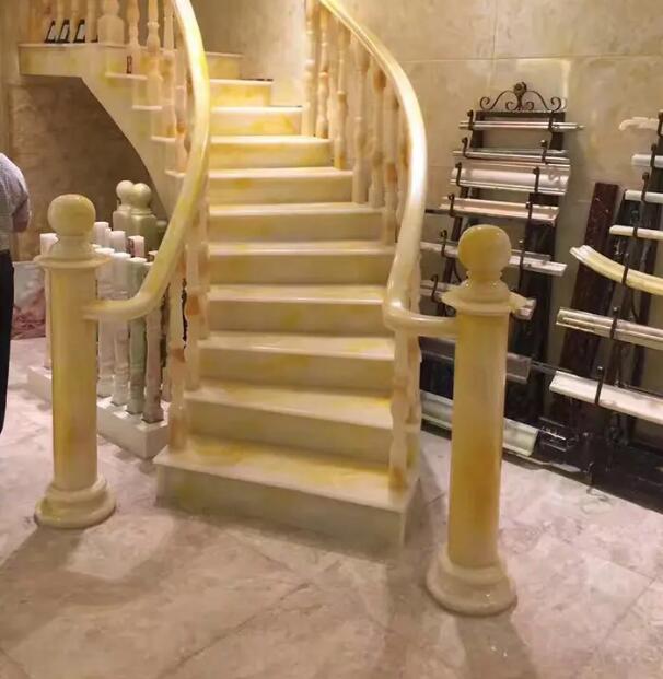 Customized manufacturer of jade stairs, railings, guardrails, large columns, handrails, indoor halls, villas, etc