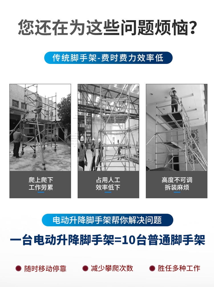 New type of electric scaffolding lifting mobile platform elevator can be customized with Zhuxun Machinery