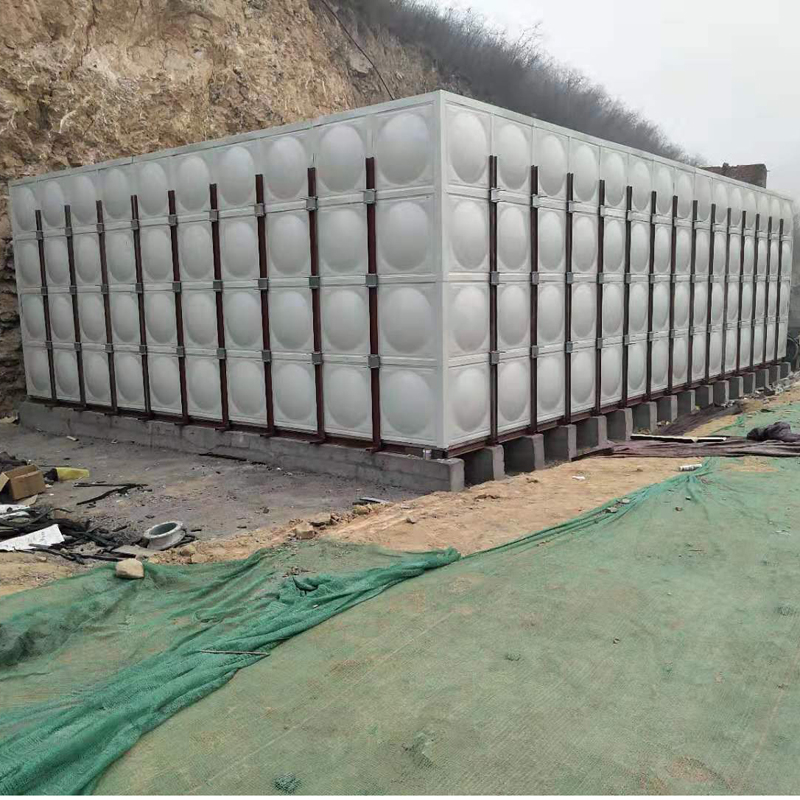 Wholesale SMC molded water collection and treatment box combination square water storage equipment for fiberglass water tanks