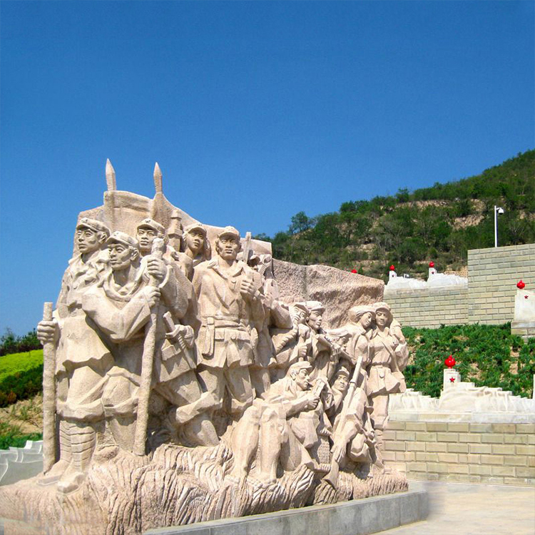 Custom Stone Sculpture Historical Figures Granite White Marble Red Revolutionary Sculpture