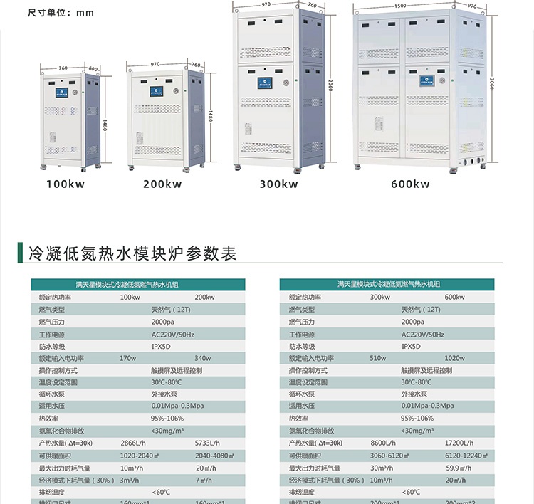 Intelligent fully automatic hot water heating, constant temperature swimming pool, commercial condensing low nitrogen module, hot water atmospheric pressure module furnace