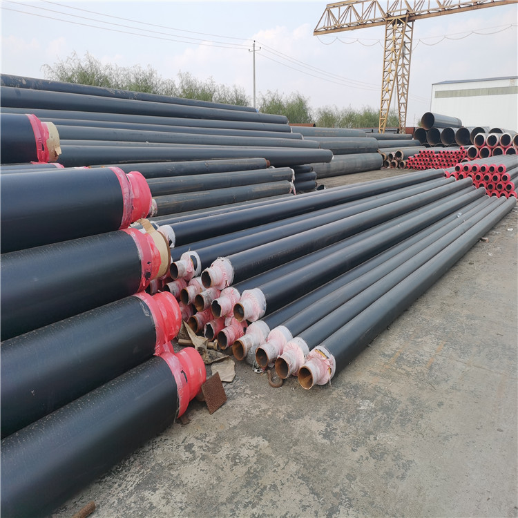 Juxintai heating black jacket polyurethane prefabricated buried insulation pipeline DN200