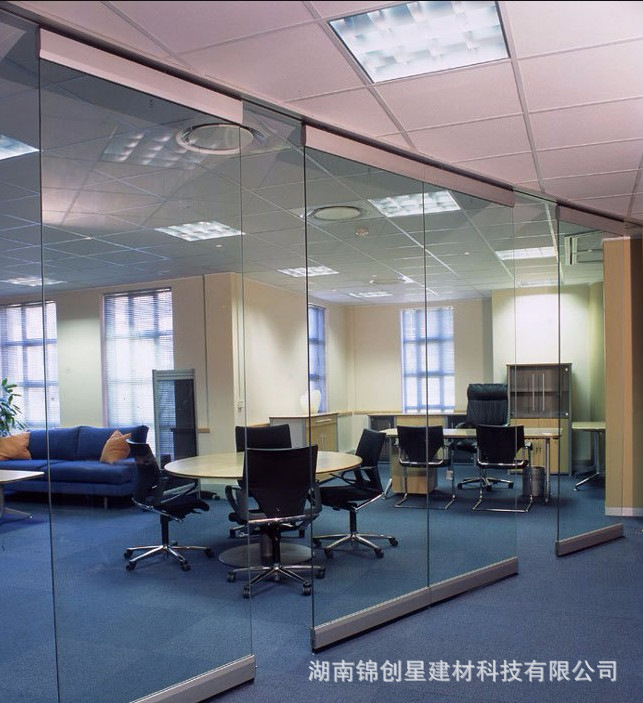 Office glass partition wall, double glass louver partition, hotel office glass partition, fireproof partition