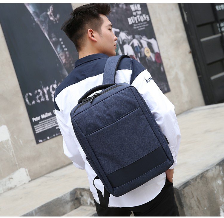 【 Customized 】 Men's backpack with large capacity and multifunctional laptop backpack for students