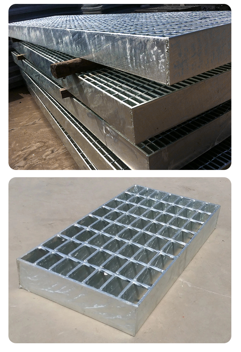 Direct heating dip galvanized steel grating, fan-shaped grating, irregular staircase footrest