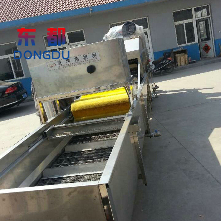 2023 stainless steel vegetable cleaning and air drying assembly line vegetable cleaning machine Dongdu multifunctional spray type vegetable washing machine