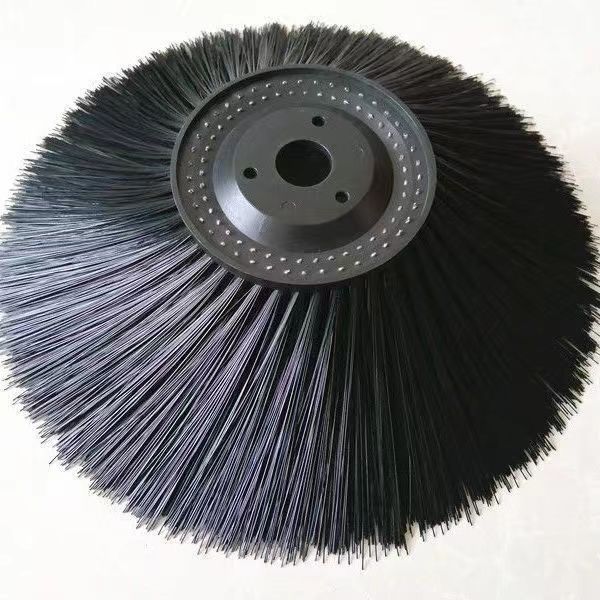 Hand pushed edge brush, rolling brush, belt universal wheel, breeding farm industrial sweeping car brush, hand pushed floor washer accessories