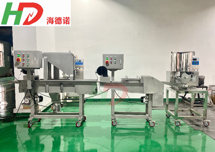 The production line of the fully automatic processing equipment for Colonel chicken blocks in the molding machine supports customization