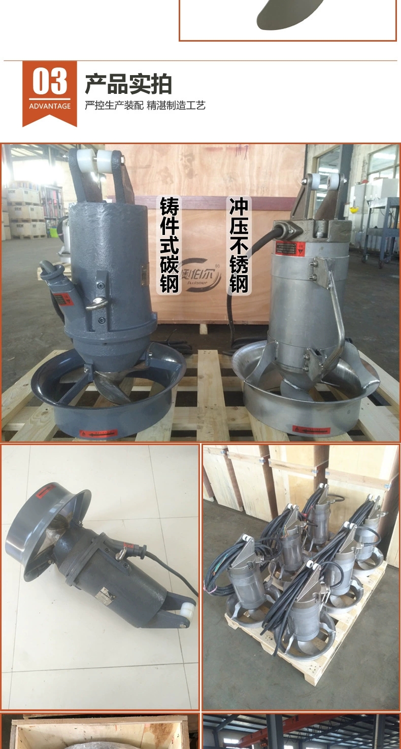 QJB0.85/8-260/3-740/C/S submersible mixer stainless steel sludge thruster