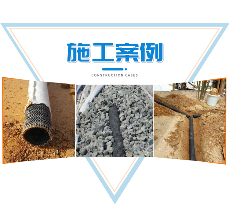 HDPE hard permeable pipe for landscaping, underground seepage drainage, perforated hard water pipe