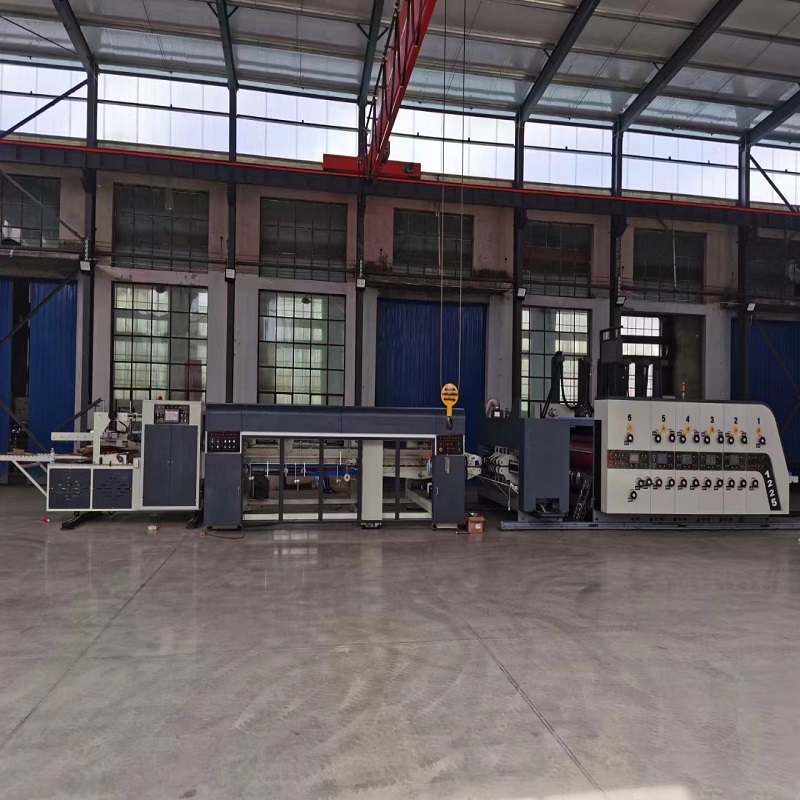 Folding down linkage line, cardboard box linkage production line, high-speed ink monochrome multi-color printing, slotting machinery design