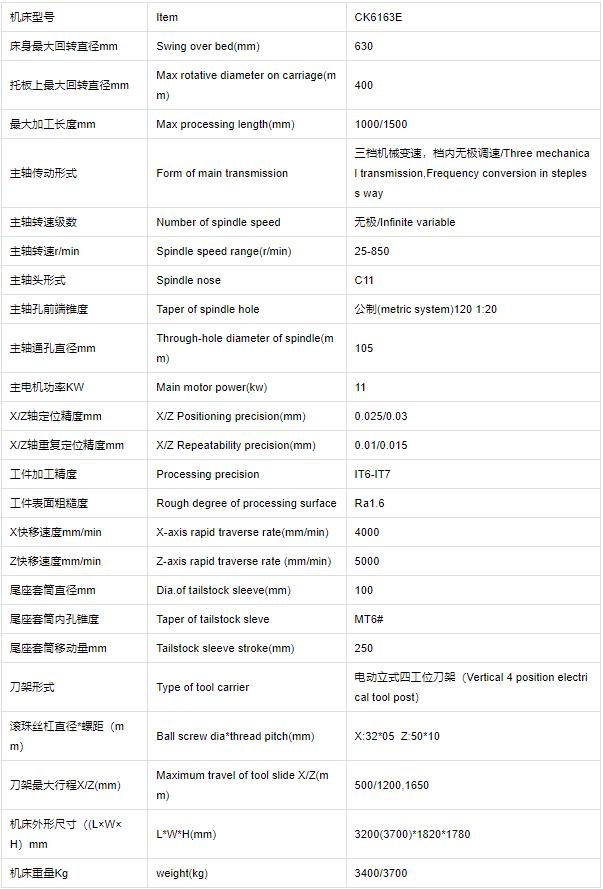 Zhongjie Supply CK6163 CNC Lathe Spindle Aperture 105mm Metal Cutting Widening Quenching Guide Rail