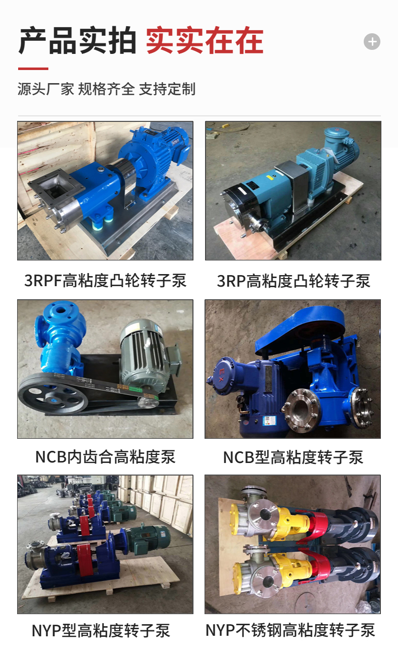 The manufacturer directly supplies NCB internal toothed high viscosity pump NYP high viscosity rotor pump 3RP cam pump with complete specifications