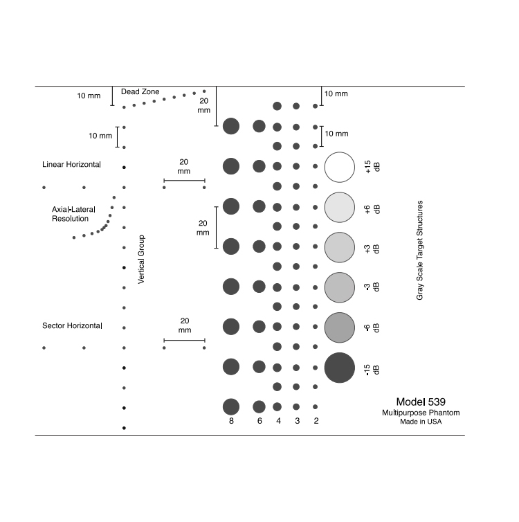 Cirs ATS539 Multipurpose Phantom Ultrasonic Detection Phantom Imaging System Evaluation of Body Membrane in the United States