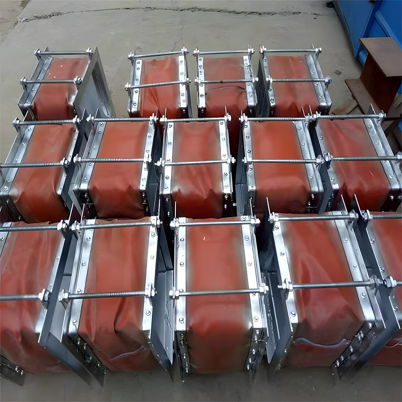 Rectangular skin, square non-metallic compensator, rubber expansion joint, air duct soft connection for fans