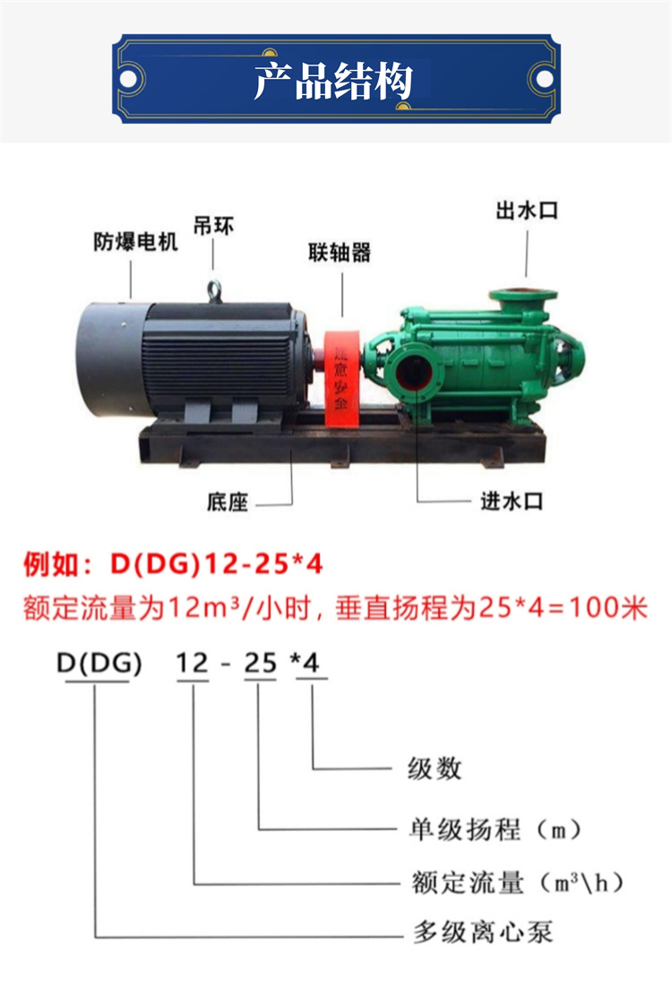 Multistage clean water pump, horizontal boiler, pipeline booster, centrifugal pump, high head farmland irrigation pump, circulating pump