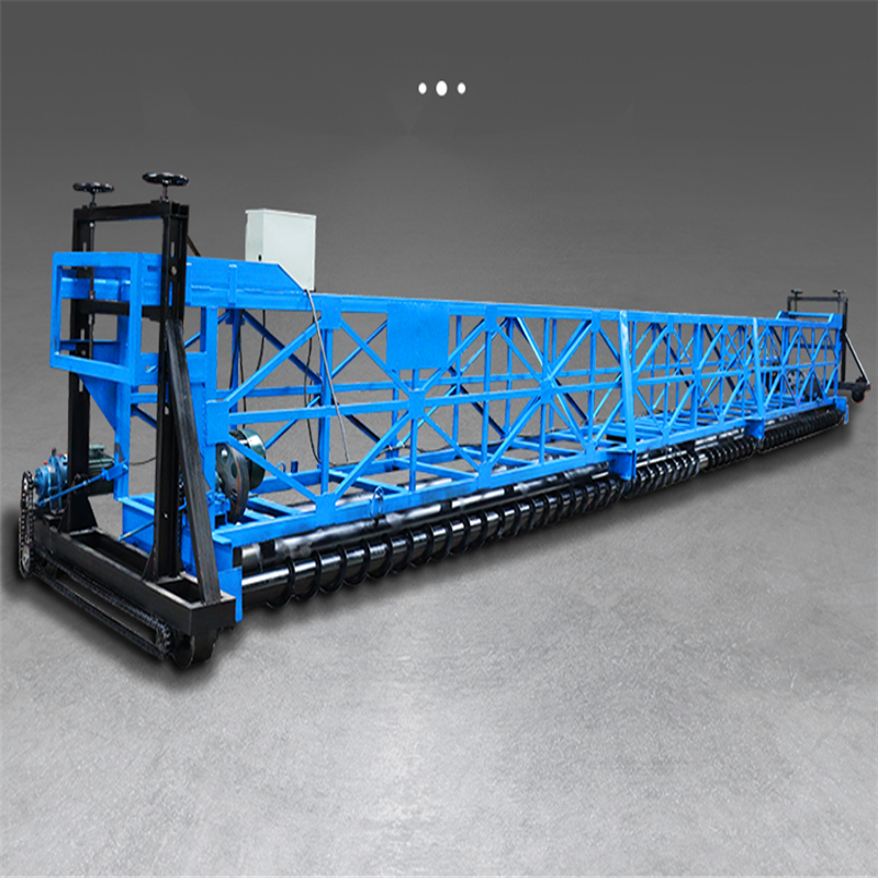 Concrete paver, three roll axle bridge deck laser leveling machine, vibration elimination integrated frame, vibration beam pavement paver