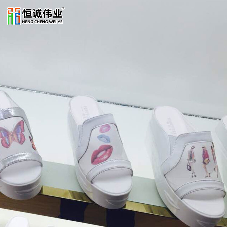 High drop digital leather finished shoes UV printer, shoe side color printing machine, shoe material upper 3D spray painting machine