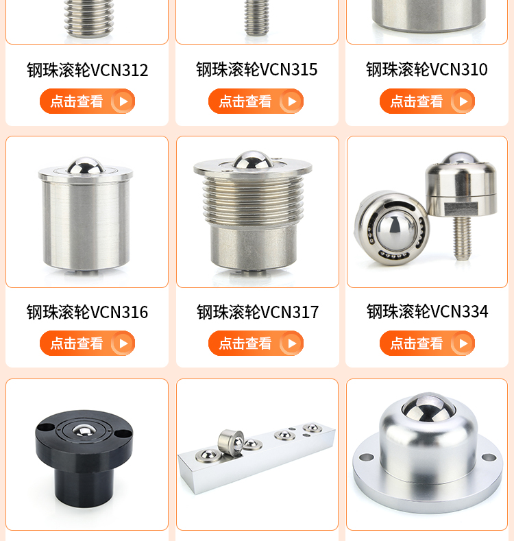 BPRM ball head plunger roller type with spring steel ball roller BPRJ universal ball cow eye VCN327 manufacturer wholesale