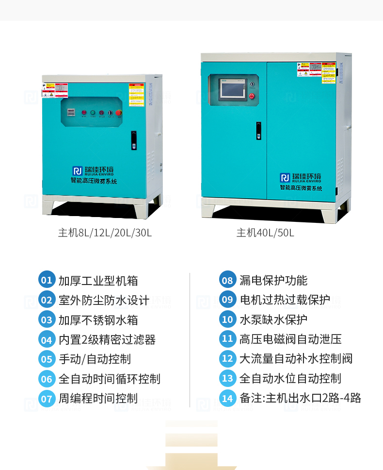 Artificial fog spray cooling scheme Mister cooling system High pressure spray dust suppression and humidification system can be customized