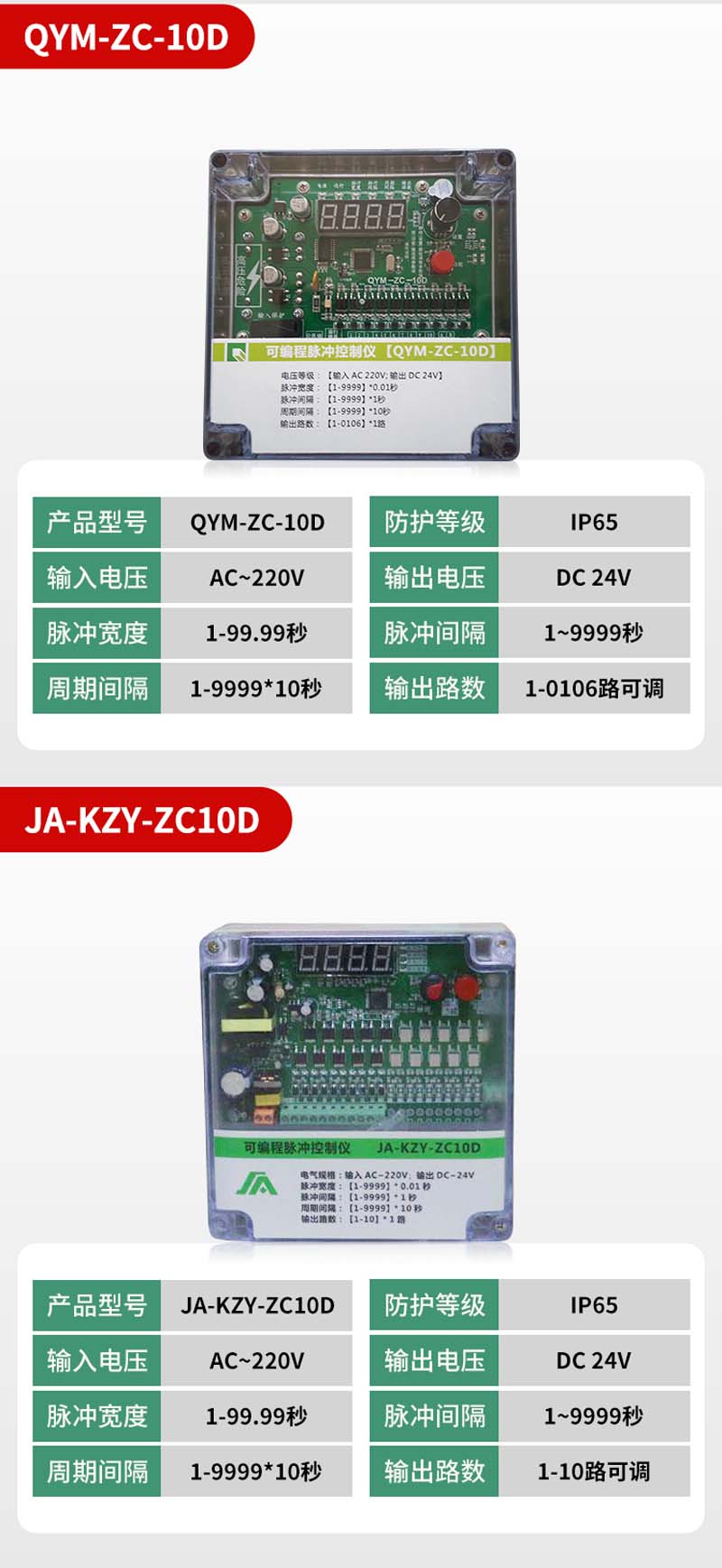 Pulse control instrument engineering plastic shell Xinjunze dust removal equipment model JMDZ202303