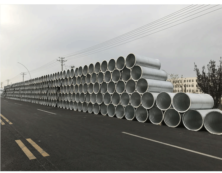 Datong roadbed drainage corrugated culvert pipe manufacturer of Linzhi large-diameter steel corrugated pipe