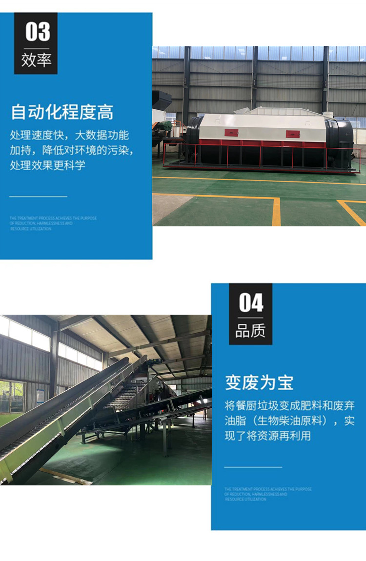 The factory sells landfill garbage sorting equipment garbage separator, aging garbage screening and treatment equipment