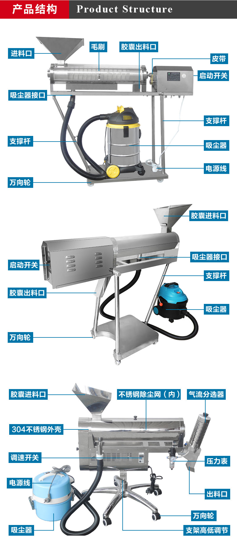 Daxiang DXP-A Capsule Polishing Mechanism Pharmaceutical Factory Small Dust and Powder Removal Cleaning Machine Cleaning Equipment