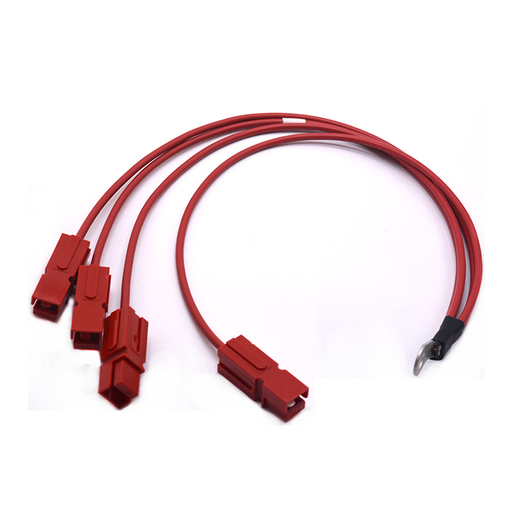 New energy photovoltaic harness UL1015 # 10 circular ring terminal single pole plug multi head terminal wire