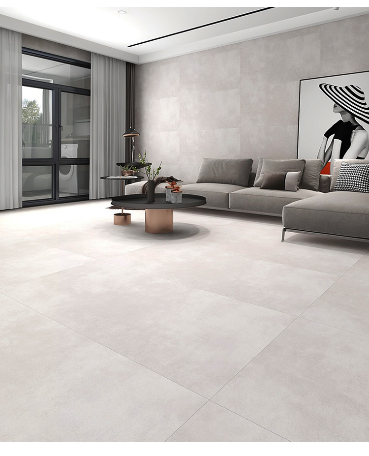 Matte floor tiles 750x1500 living room micro cement skin glazed tiles 600x1200 antique tiles retro floor tiles