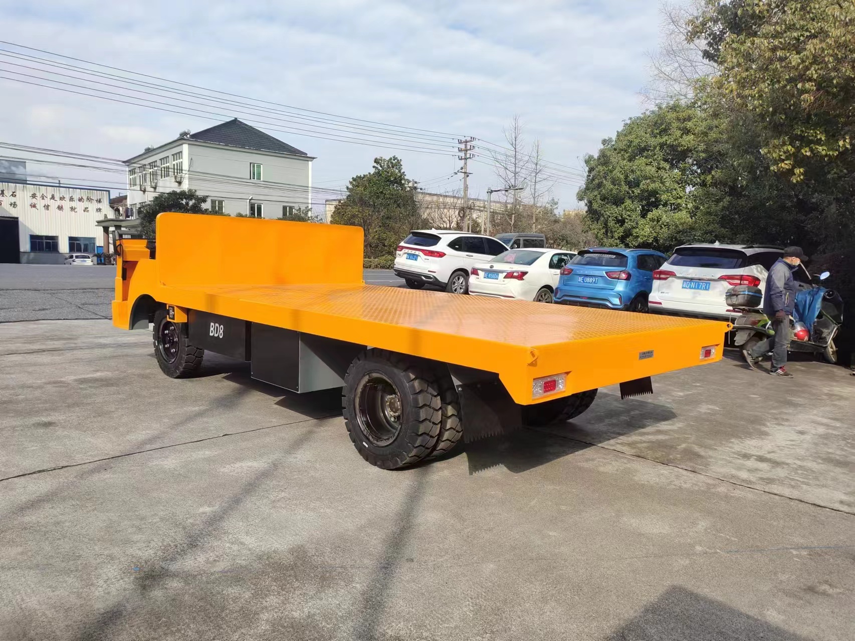 10 ton battery car Unilateral battery Cart Electric cab Flat truck manufactured by Lexus