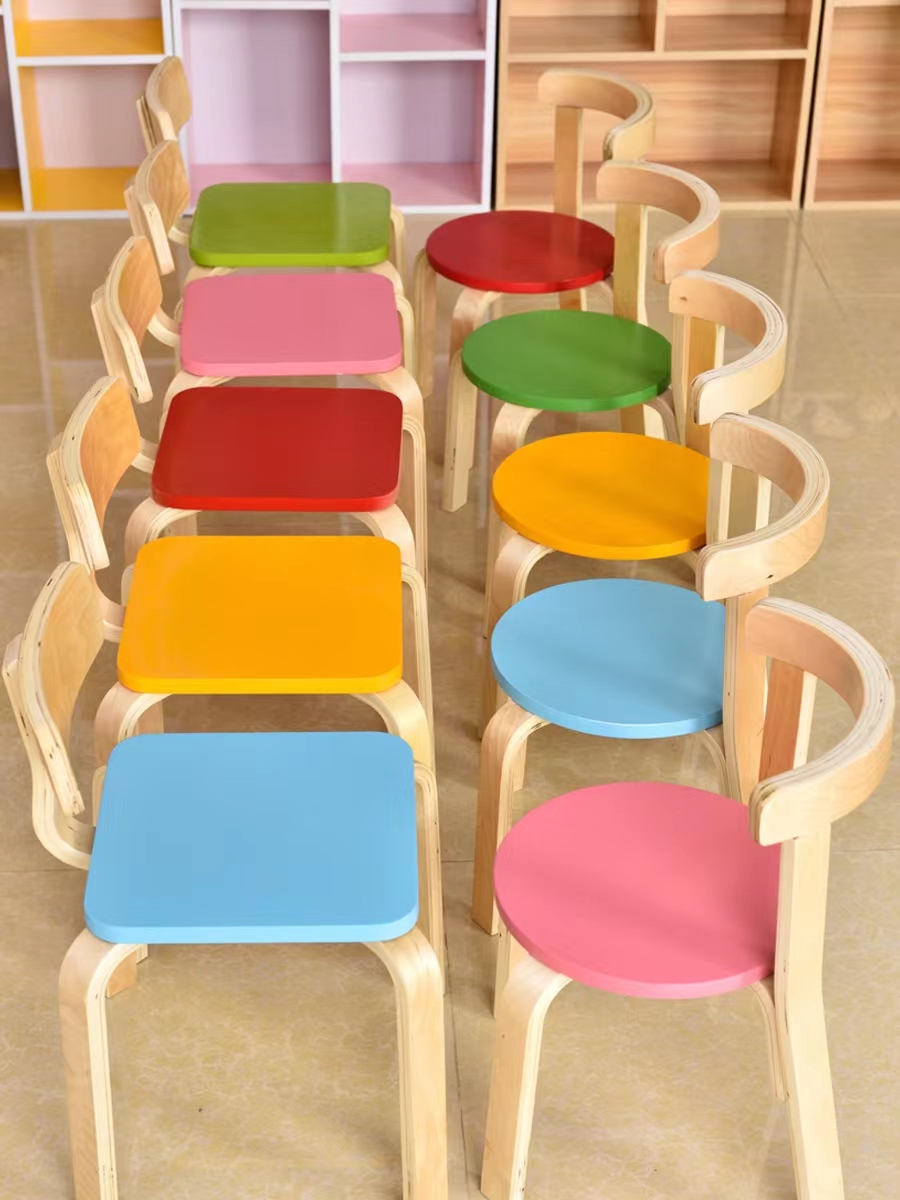 Kindergarten desks, children's tutoring classes, training classes, early education desk combinations, primary school students' painting and art classes, desks and chairs, solid wood