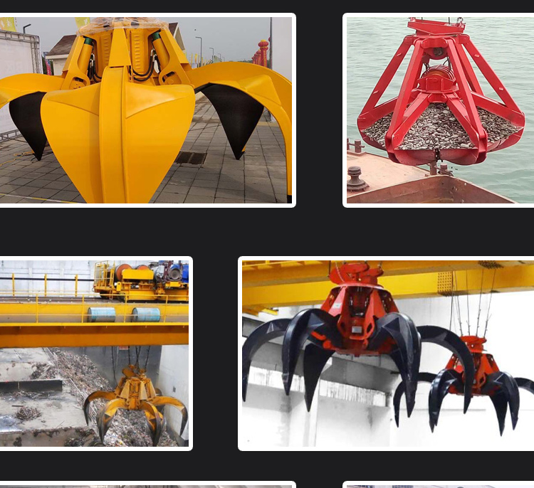 Hydraulic Rotary Shell Grab Bucket River Dredging Excavator Electric Shell Bucket