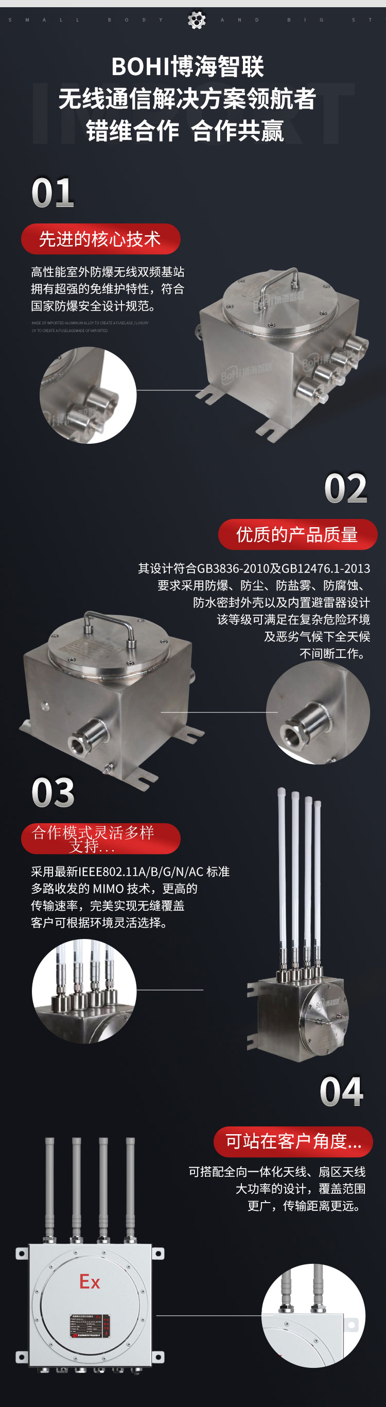 Bohai Zhilian Industrial Grade Wireless Explosion proof AP, IIC Explosion proof, Customizable