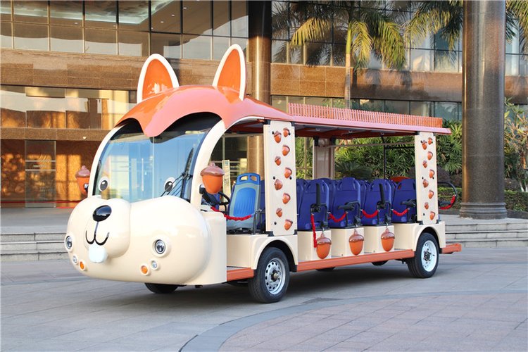 Hainan Haikou Sanya Danzhou 14 seat electric sightseeing car manufacturer customized cartoon sightseeing car animal Tour bus service