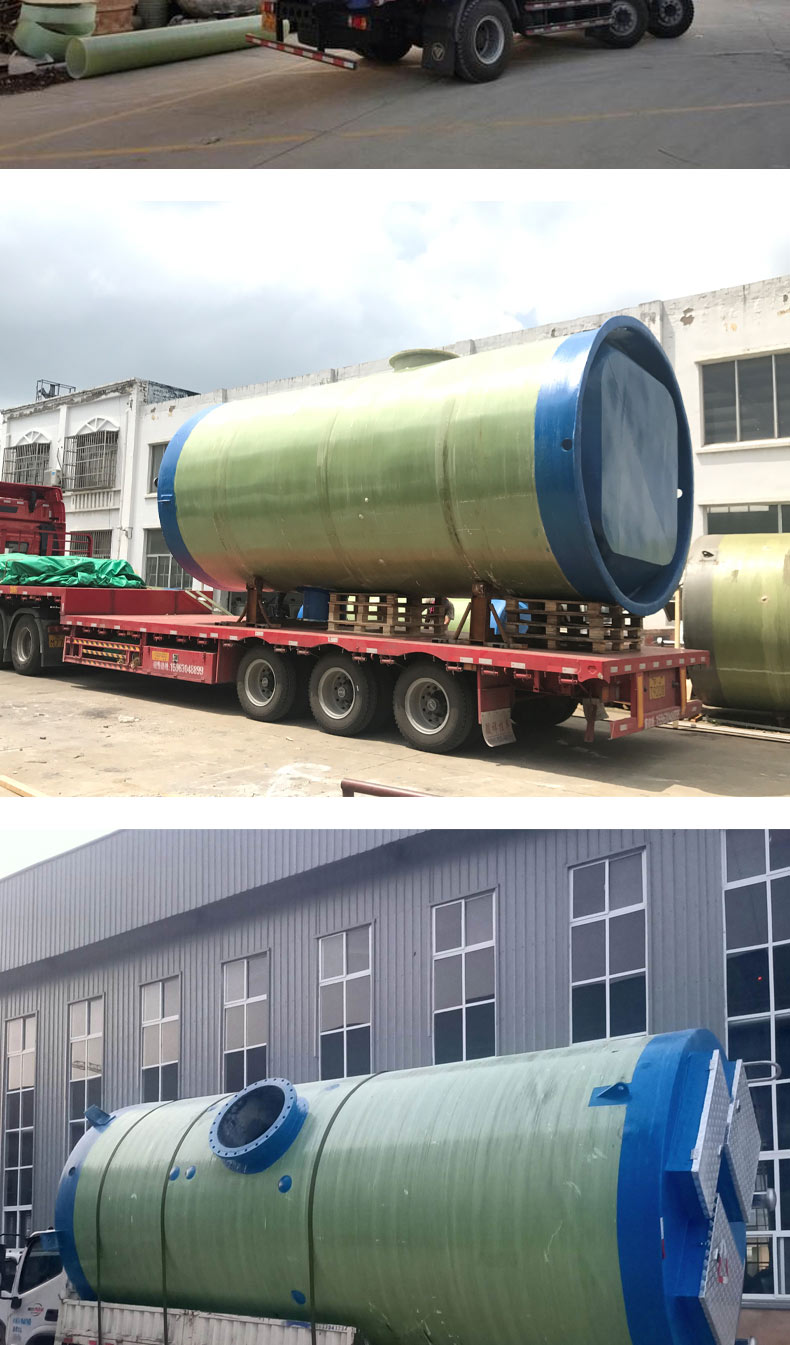 Jukai buried integrated domestic sewage treatment pump station, manufacturer of fiberglass intelligent prefabricated pump station