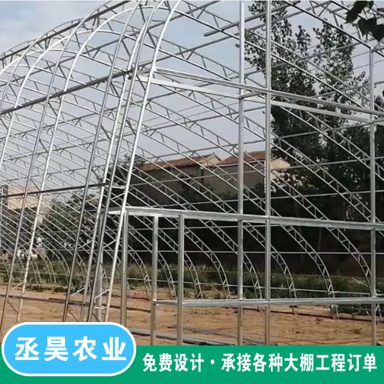 Edible mushroom planting greenhouse with C-shaped steel frame, double beam and double membrane design, strong resistance to wind and snow, stable and durable