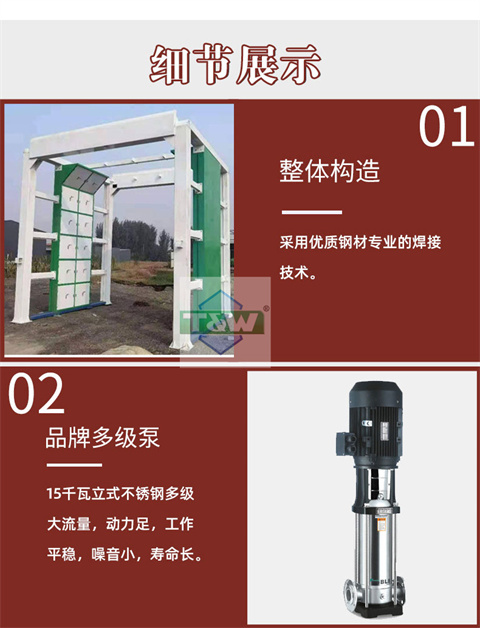 Tunnel type washing machine automatic induction gantry car washing machine fully automatic swing car washing room self-produced and self sold