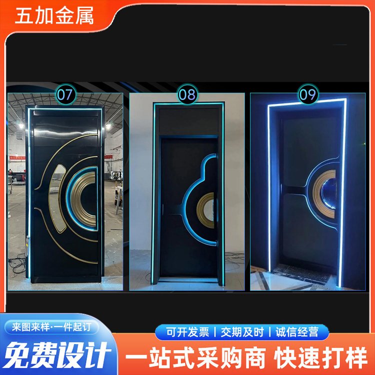 会所不锈钢隔音门 双层测量 竞技 百种款式 五加