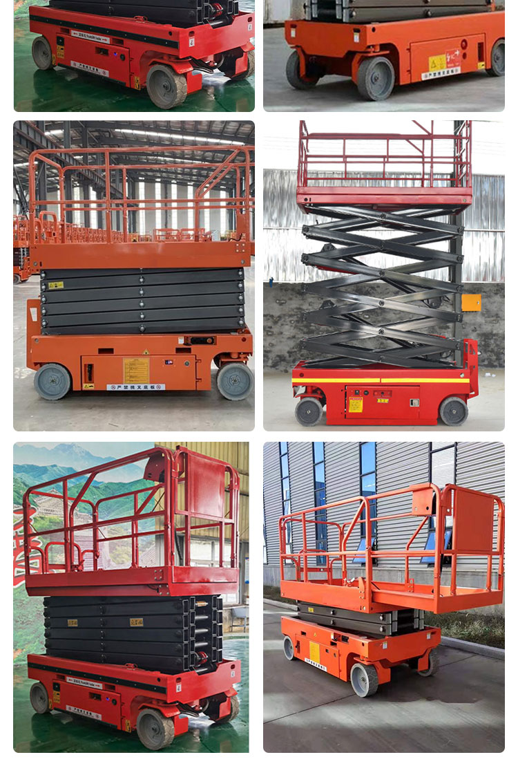 Scissor fork lifting airborne high-altitude maintenance vehicle, 8m and 10m four wheel mobile lifting platform