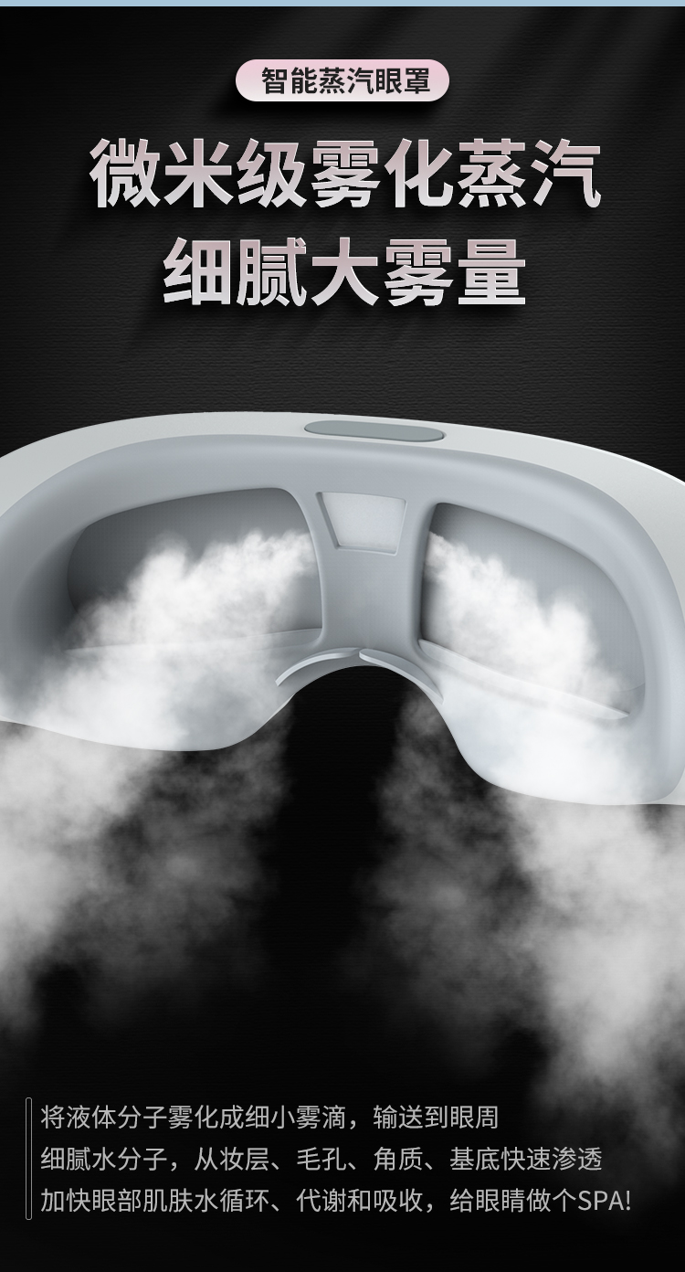 Honghe Steam Eye Mask He-A15 Eye Protector Two Position Atomization Intelligent Charging Timing Temperature Hot Pack