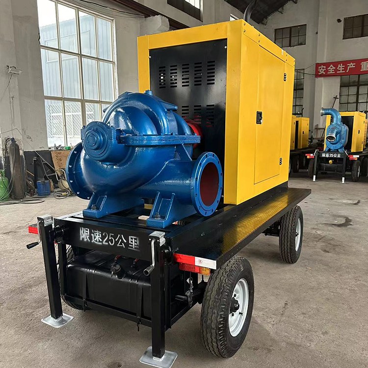 柴油泵车 移动式柴油机自吸泵 拖车式抽水机器